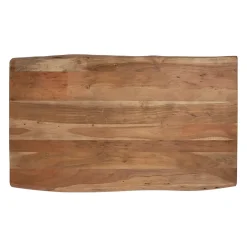 Table basse en acacia massif et pieds en fer noir 130x70cm - Factory