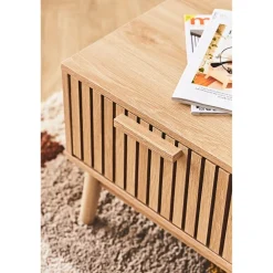Table basse en bois naturel 100x50 cm - kara