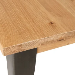 Table basse en chêne massif et pieds acier L120cm - Manny