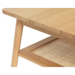 Table basse en placage chêne et cannage l120cm - barrali