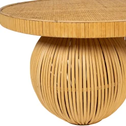 Table basse en rotin et bambou naturel 119x66cm - Tamba