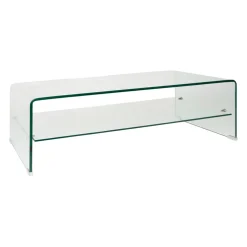 Table basse en verre trempé 110x55cm - Adela