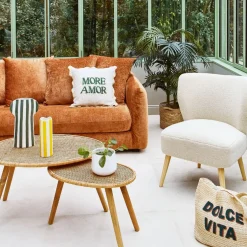 Table basse gigogne (lot de 2) en rotin naturel - Tamba