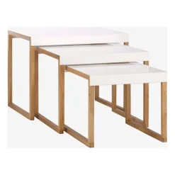Table basse gigogne (lot de 3) en acier laqué - Kilo