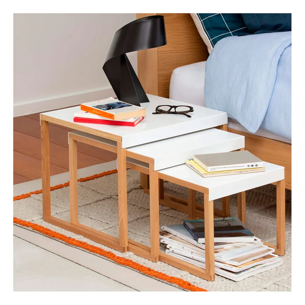 Table basse gigogne (lot de 3) en acier laqué - Kilo