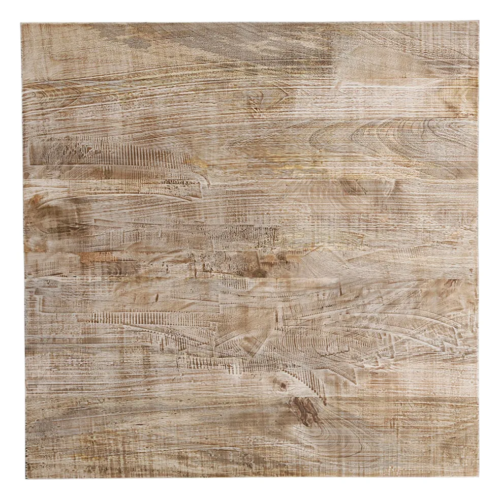 Table basse gigogne (lot de 3) en manguier et fer noir -Noe