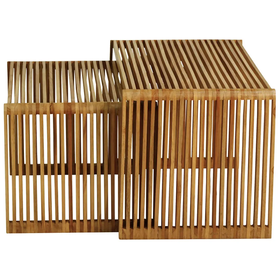 Table basse gigogne (lot de 2) en teck - Soan