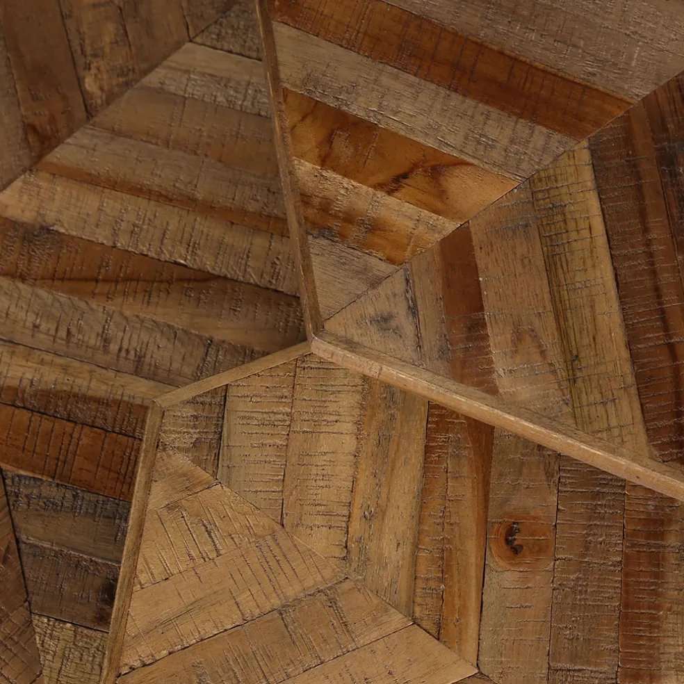 Table basse gigogne (lot de 3) en teck et métal - Woody