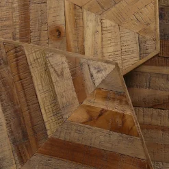 Table basse gigogne (lot de 3) en teck et métal - Woody