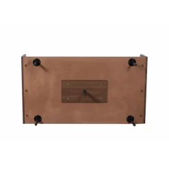 Table basse rectangulaire en placage noyer marron - Gino