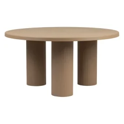 Table basse ronde 3 pieds en fer beige d70xh35cm - Organic