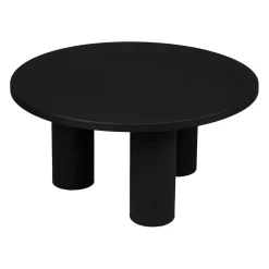 Table basse ronde 3 pieds en fer noir d70xh35cm - Organic