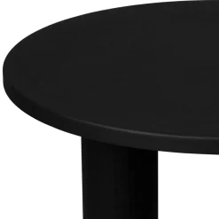 Table basse ronde 3 pieds en fer noir d70xh35cm - Organic