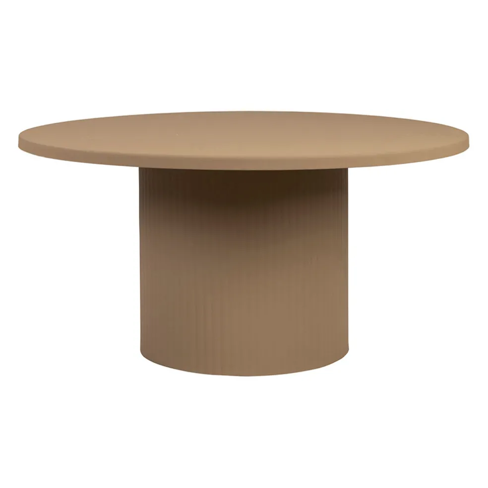 Table basse ronde en fer beige d79xh40cm - Minimal