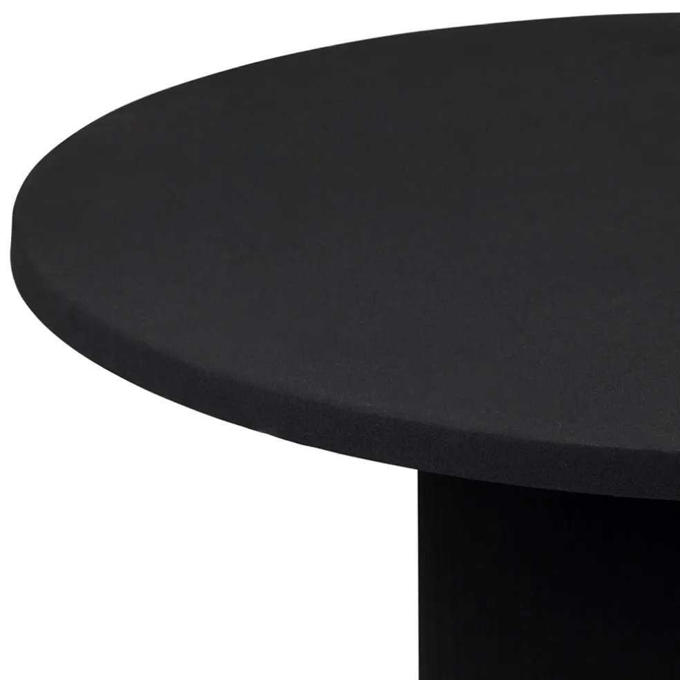 Table basse ronde en fer noir d79xh40cm - Organic