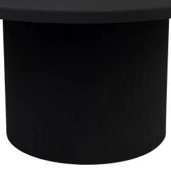 Table basse ronde en fer noir d79xh40cm - Organic