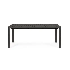 Table de jardin avec allonge en aluminium anthracite 180(+60)x100cm - Kiplin