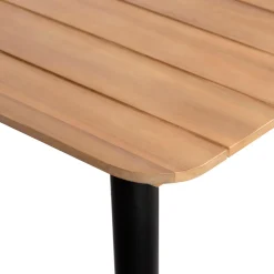 Table de jardin avec rallonge en acacia écru 210-160x80cm - Santo