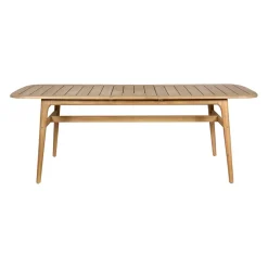 Table de jardin avec rallonge en acacia naturel 180-200x100cm - Cirina