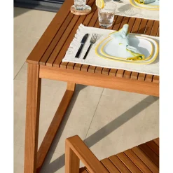 Table de jardin en bois d'acacia 190x90cm - Emili