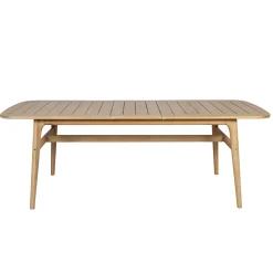 Table de jardin extensible en acacia naturel 180(+40cm)x100cm - Cavalo