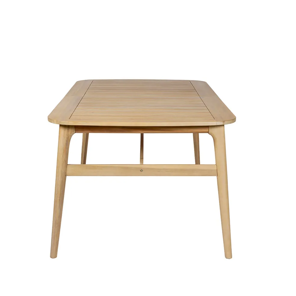 Table de jardin extensible en acacia naturel 180(+40cm)x100cm - Cavalo