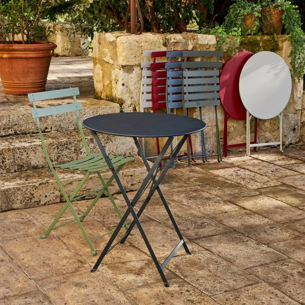 Table de jardin plainte en acier carbone - Bistro