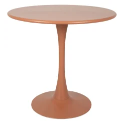 Table de jardin rond en fer terracotta d80cm - Lumi
