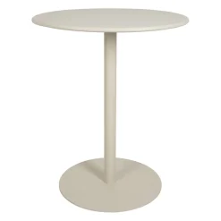 Table de jardin ronde en acier écru d60cm - Ajay