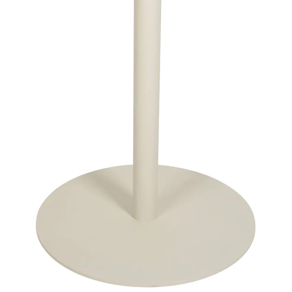 Table de jardin ronde en acier écru d60cm - Ajay