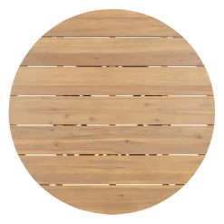 Table de jardin ronde en acacia écru d130cm - Minga