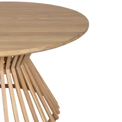 Table de jardin ronde en acacia écru d130cm - Minga