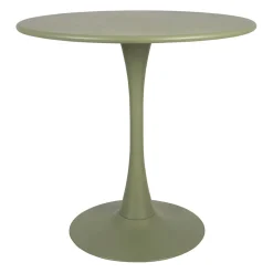 Table de jardin ronde en fer kaki d80cm - Lumi