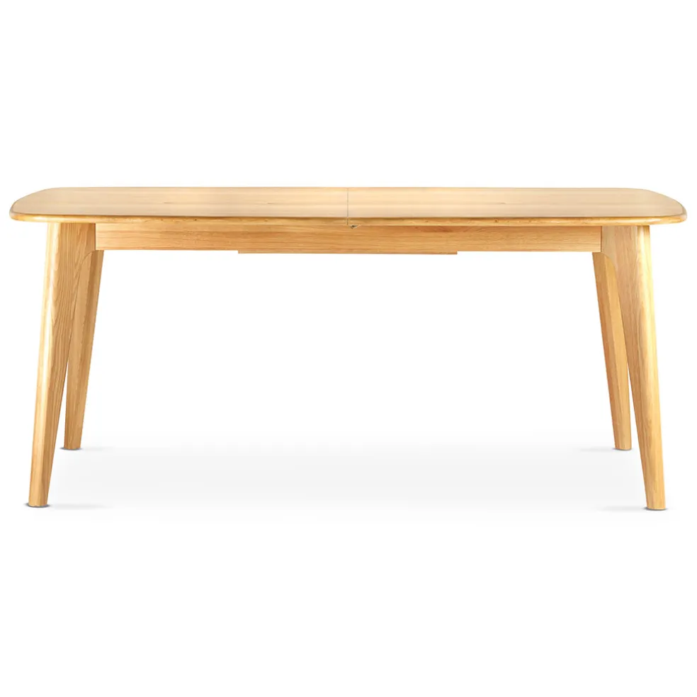 Table de repas avec allonge intégrée en chene naturel 180(+50)x100xh76cm - Sublime