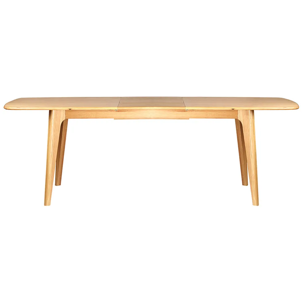 Table de repas avec allonge intégrée en chene naturel 180(+50)x100xh76cm - Sublime