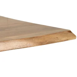 Table de repas en acacia et pieds en fer noir 180x90cm - Brooklyn