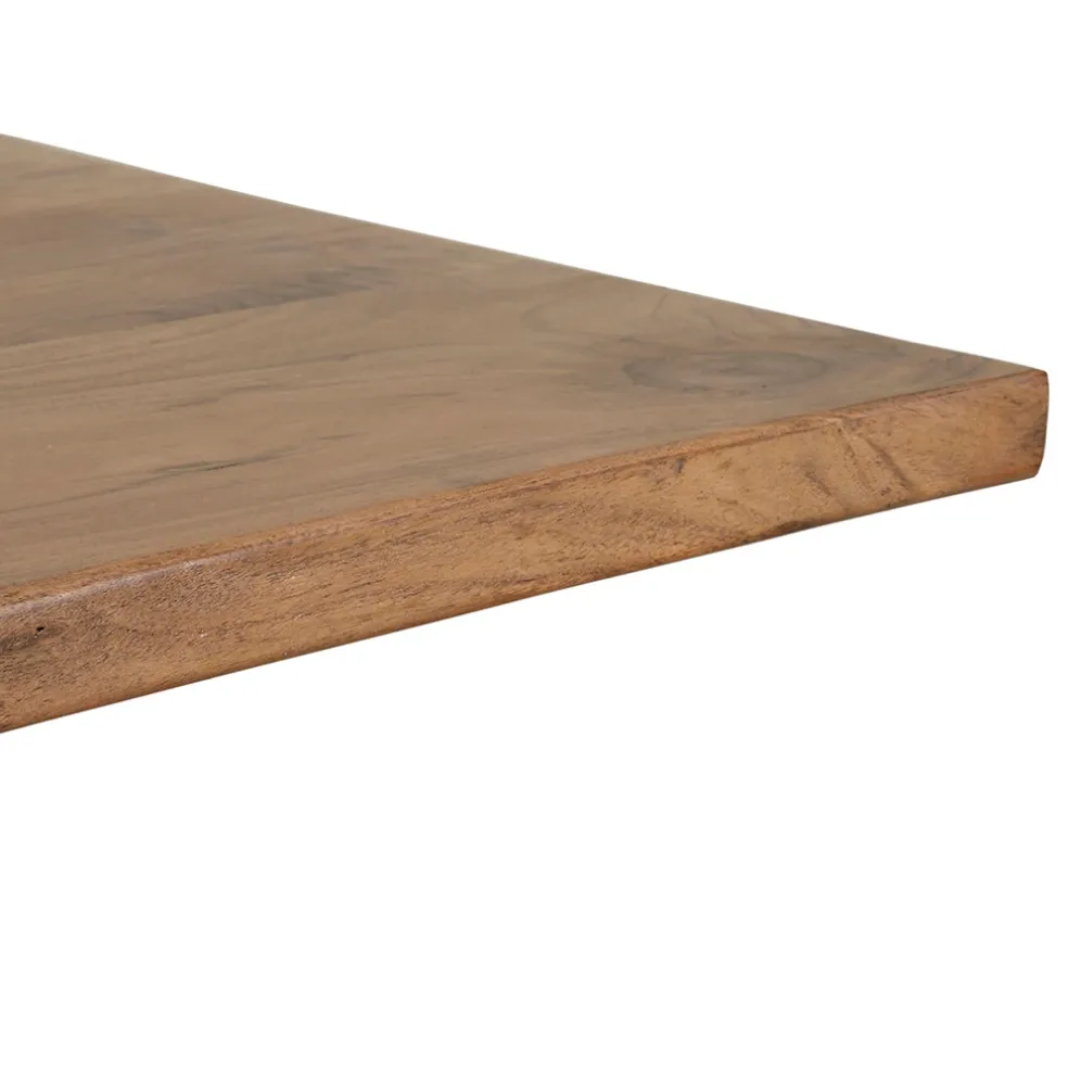 Table de repas en acacia et pieds en fer noir 220x100cm - Brooklyn