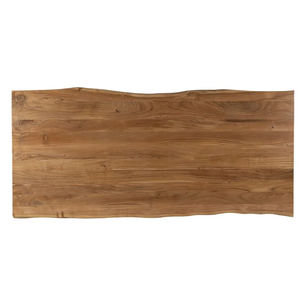 Table de repas en acacia et pieds en fer noir 220x100cm - Brooklyn