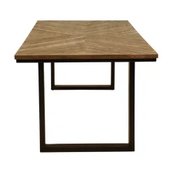 Table de salle à manger rectangulaire en Teck Noir - Wally