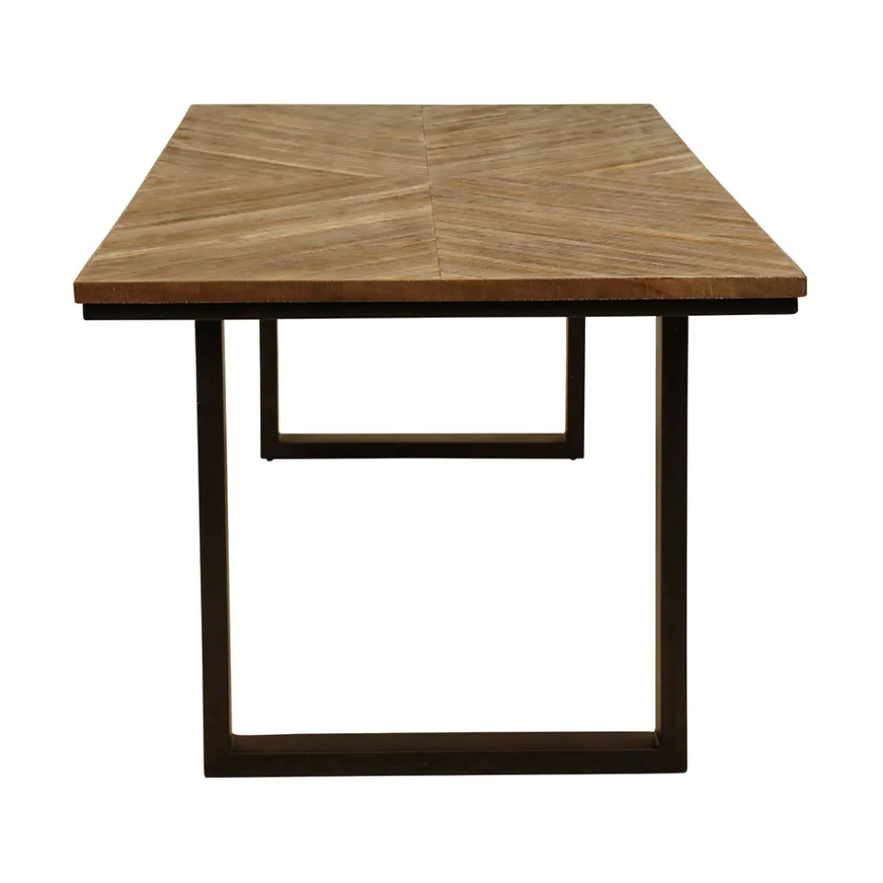 Table de salle à manger rectangulaire en Teck Noir - Wally