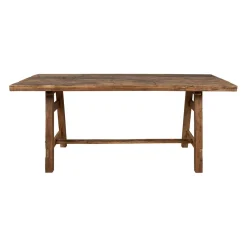 Table de salle a manger rectangle en bois recyclé naturel 180x90cm - Campagne