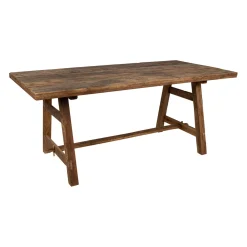 Table de salle a manger rectangle en bois recyclé naturel 180x90cm - Campagne