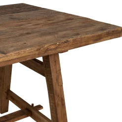 Table de salle a manger rectangle en bois recyclé naturel 180x90cm - Campagne