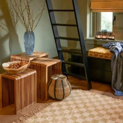 Table d'appoint gigogne (lot de 3) en bois naturel - Yonker