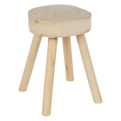 Table d'appoint ronde en paulownia naturel - Boende