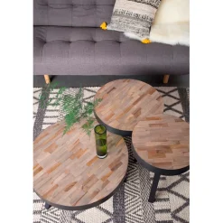 Table d'appoint ronde en teck - Suri