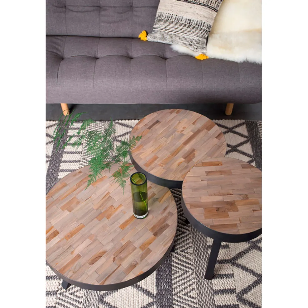 Table d'appoint ronde en teck - Suri