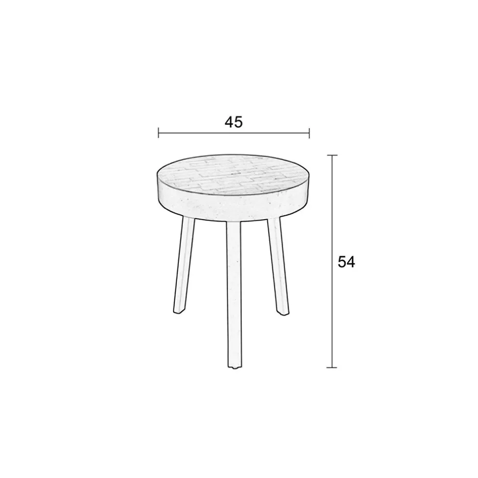 Table d'appoint ronde en teck - Suri