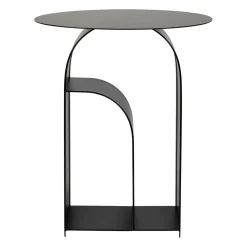 Table d'appoint ronde en fer noir d50cm - Tinel