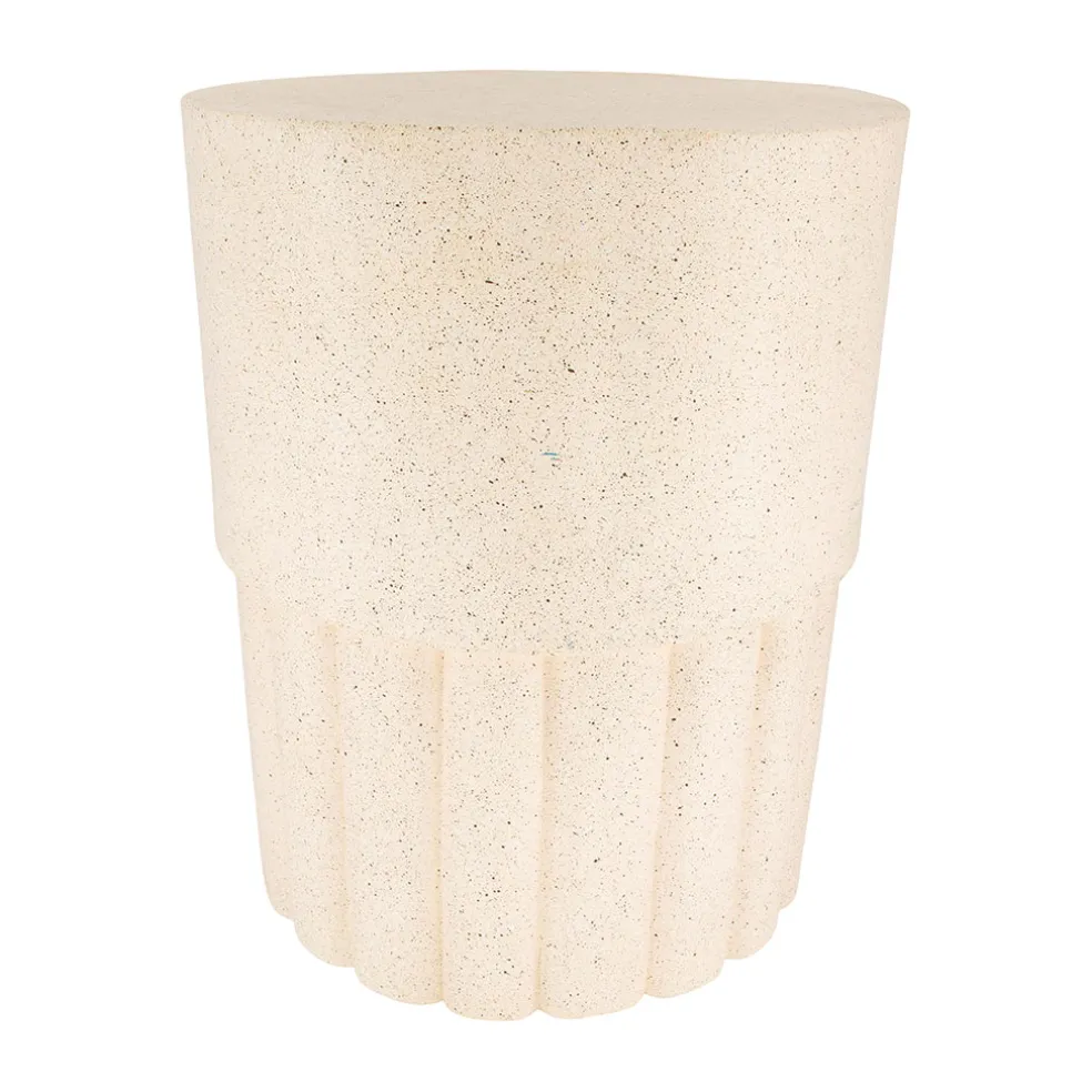 Table d'appoint ronde en magnésium blanc